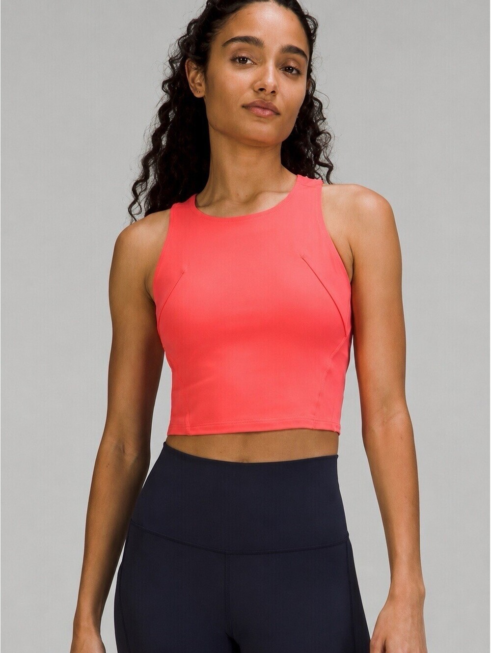 Lululemon Size 4 Align High-Neck Coral Tank Top Light Support Cropped Bra